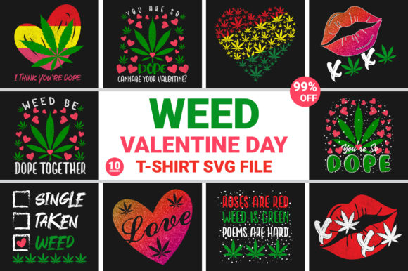 A Cannabis Valentine Design for Embroidery Projects