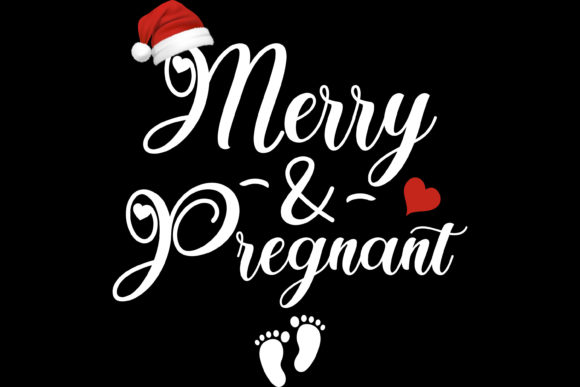 Crafting Polished Holiday Graphics with a Christmas Pregnancy Design
