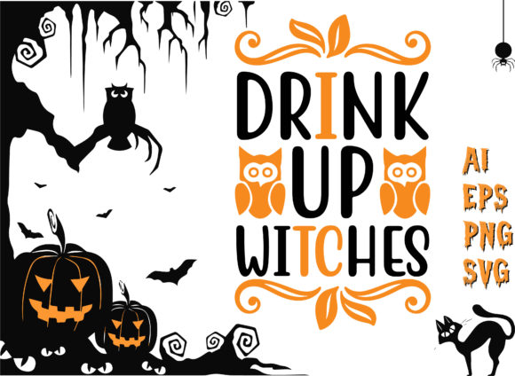 Drink Up Witches Halloween T-Shirt Design Review