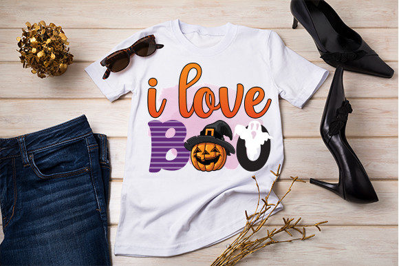 Evaluating I Love Boo T-Shirt Design for Crafts and Graphics