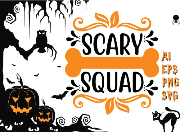 Scary Squad Graphics: A Halloween Asset for Creative Crafts